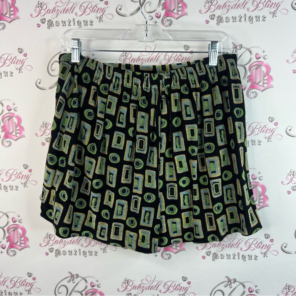Clientele skort shorts skirt vintage groovy pattern Geometric Patterned Shorts - Picture 2 of 16